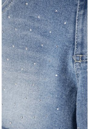 Short De Mic Con Brillos Azul Para Niña 6