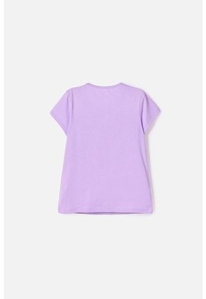 Camiseta De Capybara Manga Corta Violeta Para Niña 12