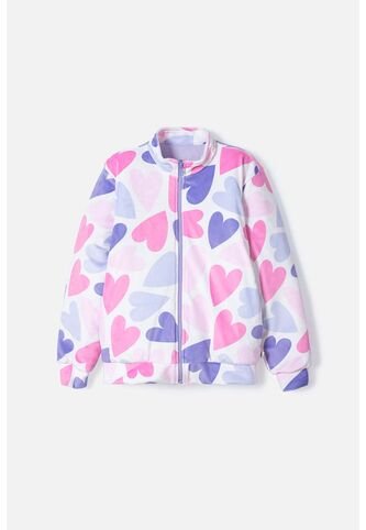 Chaqueta Mic Multicolor Con Estampado De Corazones Para Niña 12 MARCA MIC