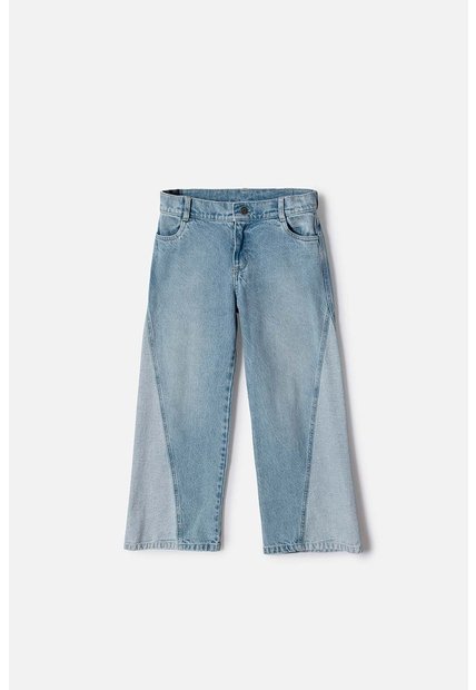 Jean De Mic Denim Bota Amplia Azul Para Niña 12