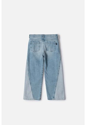 Jean De Mic Denim Bota Amplia Azul Para Niña 12