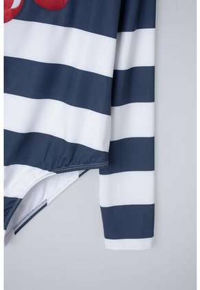 Vestido De Baño Mic Azul, Rojo Y Blanco Manga Larga Para Niña 6