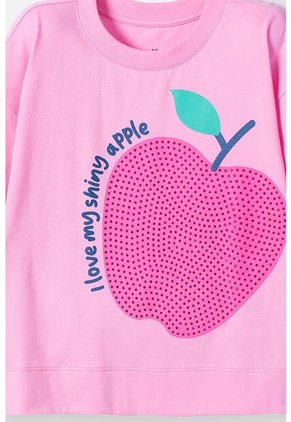 Camiseta De Mic Manga Corta Rosado Para Niña 10