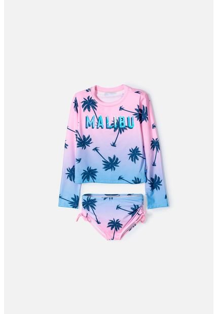 Vestido De Baño Mic Multicolor De Camiseta Manga Larga Para Niña 6