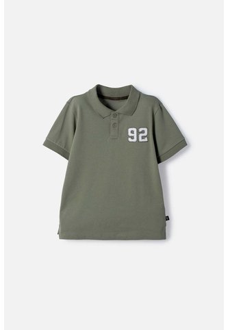 Camiseta Tipo Polo De Mic Verde Para Niño 10 MARCA MIC
