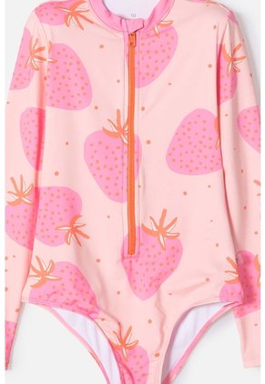 Vestido De Baño De Mic Manga Larga Multicolor Para Niña 14
