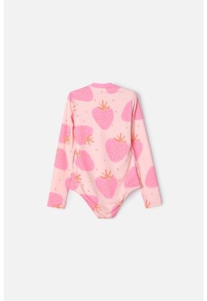 Vestido De Baño De Mic Manga Larga Multicolor Para Niña 14