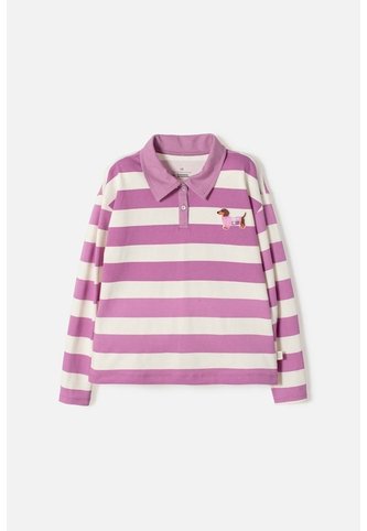 Camiseta Tipo Polo De Mic Multicolor Para Niña 8 MARCA MIC