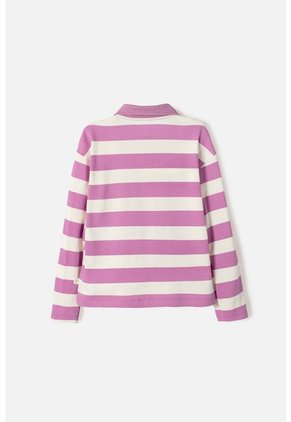 Camiseta Tipo Polo De Mic Multicolor Para Niña 8