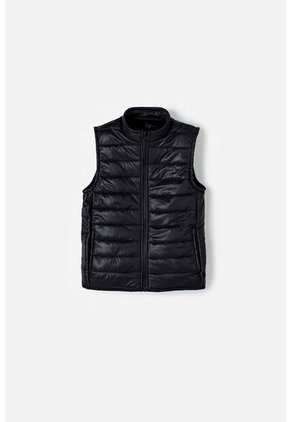 Chaleco De Mic Con Cierre Frontal Negro Para Niño 8