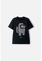 Camiseta De Among Us Manga Corta Negro Para Niño L de MARCA MIC