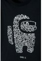 Camiseta De Among Us Manga Corta Negro Para Niño L de MARCA MIC