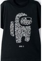 Camiseta De Among Us Manga Corta Negro Para Niño L de MARCA MIC