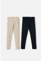 Pack X2 Leggins De Mic Caqui Y Negro Para Niña 8 de MARCA MIC