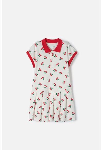 Vestido De Mic Manga Corta Marfil Para Niña 6 MARCA MIC