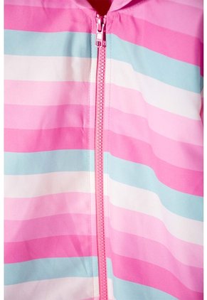 Chaqueta De Mic Multicolor Con Capucha Para Niña 4