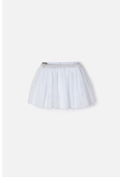 Falda De Mic Corta Blanco Para Niña 10