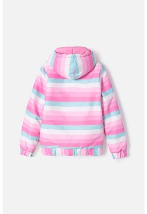 Chaqueta De Mic Multicolor Con Capucha Para Niña 4