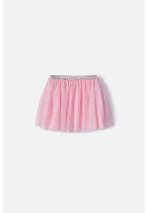 Falda De Mic Corta Rosada Para Niña 4
