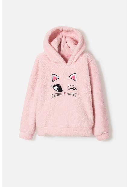 Buzo De Mic Con Capucha Rosa Para Niña 10