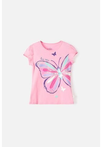 Camiseta Mic De Manga Corta Rosado Para Niña 8 MARCA MIC