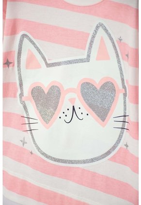 Camiseta De Mic Manga Corta Marfil Para Niña 4