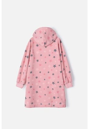 Vestido De Mic Manga Larga Y Gorro  Rosado Para Niña 8