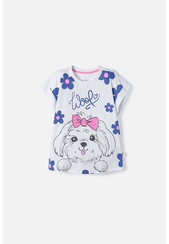 Camiseta De Mic Manga Corta Blanco Para Niña 4 MARCA MIC