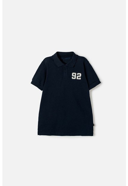 Camiseta Tipo Polo De Mic Azul Para Niño 4