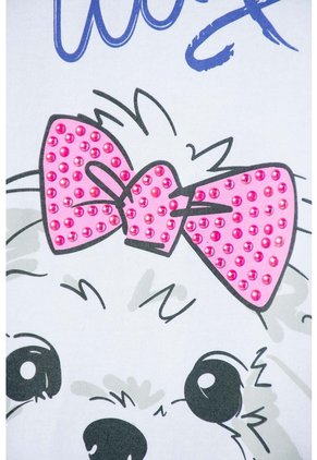 Camiseta De Mic Manga Corta Blanco Para Niña 4
