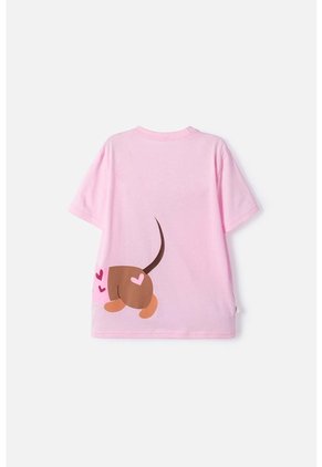 Camiseta De Mic Manga Corta Rosado Para Niña 10