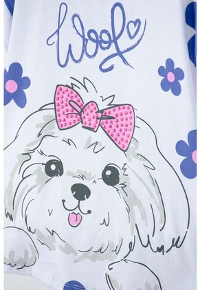 Camiseta De Mic Manga Corta Blanco Para Niña 4