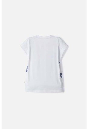 Camiseta De Mic Manga Corta Blanco Para Niña 4
