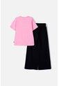 Conjunto De My Melody & Kuromi Rosado Y Negro De Pantalón Largo Para Niña 8 de MARCA MIC