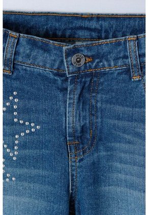 Jean De  Mic Indigo Medio Para Niña 12