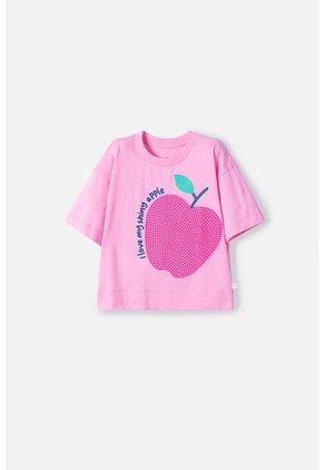 Camiseta De Mic Manga Corta Rosado Para Niña 10