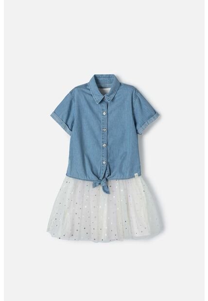 Vestido De Mic Con Falda En Tull Multicolor Para Niña 6