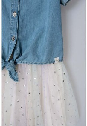 Vestido De Mic Con Falda En Tull Multicolor Para Niña 6