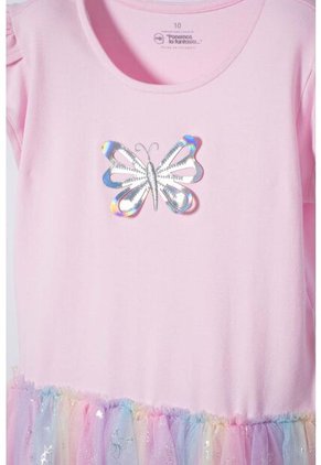 Vestido De Mic Con Falda En Tull Rosada Para Niña 8