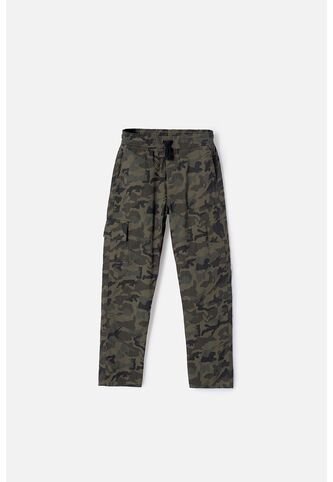 Jogger De Mic Con Cordón Verde Militar Para Niño 12 MARCA MIC
