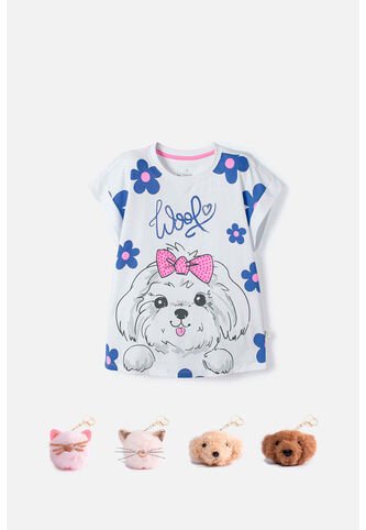 Camiseta De Mic Manga Corta Blanco Para Niña 10 MARCA MIC