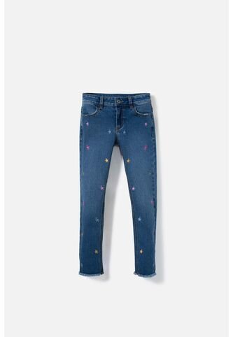 Jean De Mic Con Estrellas Azul Para Niña 10 MARCA MIC