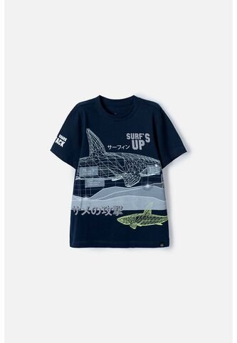 Camiseta Mic Azul Oscuro Manga Corta Para Niño 6 MARCA MIC