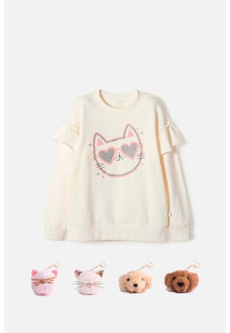 Buzo De Mic Cerrado Marfil Para Niña 6 MARCA MIC