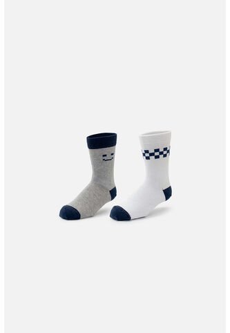 Medias X2 De Mic Multicolor Para Niño 8-10 MARCA MIC