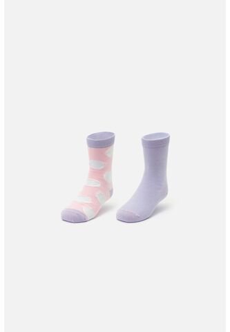 Medias X2 De Mic Multicolor Para Niña 8-10 MARCA MIC