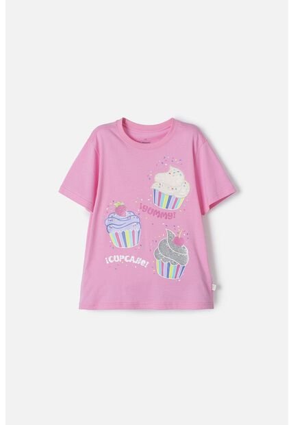Camiseta Mic Rosada De Diseño Clásico Para Niña 10