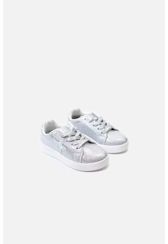 Tenis Mic De Estrella Plateados Para Niña 30 MARCA MIC