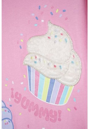 Camiseta Mic Rosada De Diseño Clásico Para Niña 10