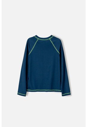 Camiseta De Baño Mic Azul Oscura Manga Larga Para Niño 8